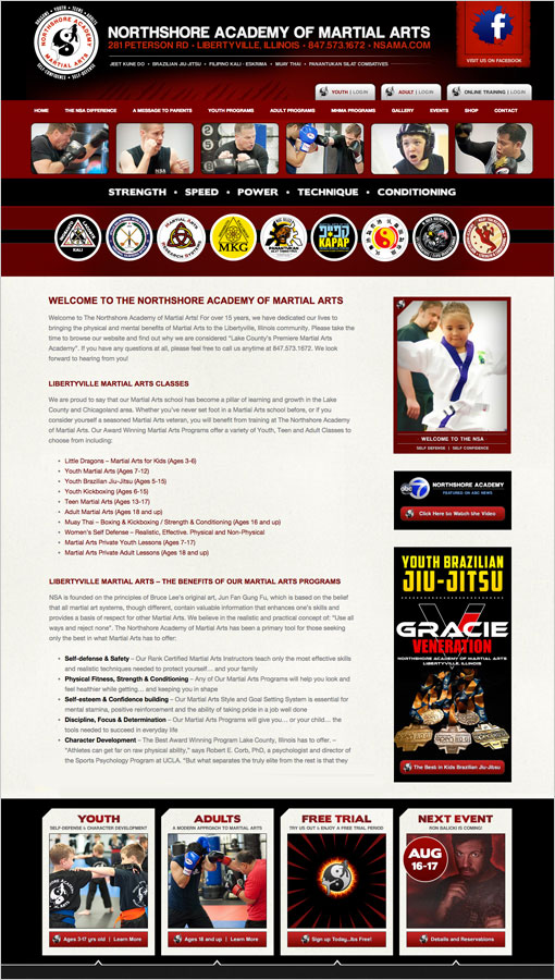 Martial Arts Web Design